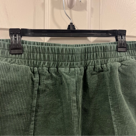 Mitto Shop Corduroy High Rise Pull On Shorts Olive Green Size Large NEW - Picture 6 of 9